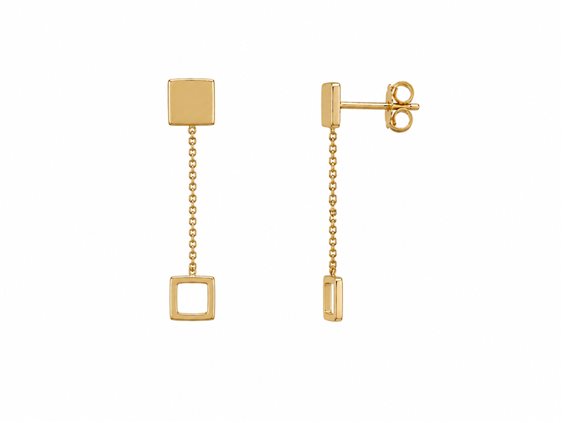 Pendientes Lo Scrigno Gioielli Mujer in Oro OR PEND CON QUADRATO - OR PEND CON QUADRATO